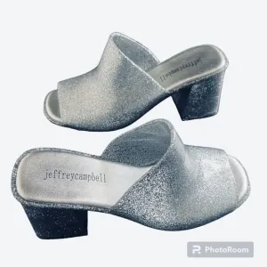 Jeffrey Campbell Petra Jelly Glitter Mules