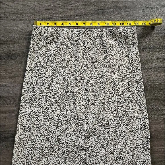 Jenni Kayne Beige Leopard Print Slip Skirt Midi Skirt Size Small