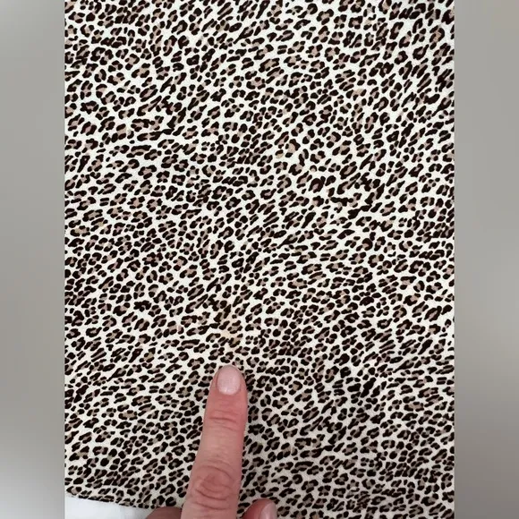 Jenni Kayne Leopard Black Brown Midi Pencil Slip Fairy Skirt Classic Timeless S