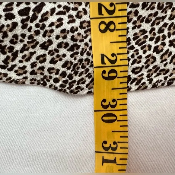 Jenni Kayne Leopard Black Brown Midi Pencil Slip Fairy Skirt Classic Timeless S