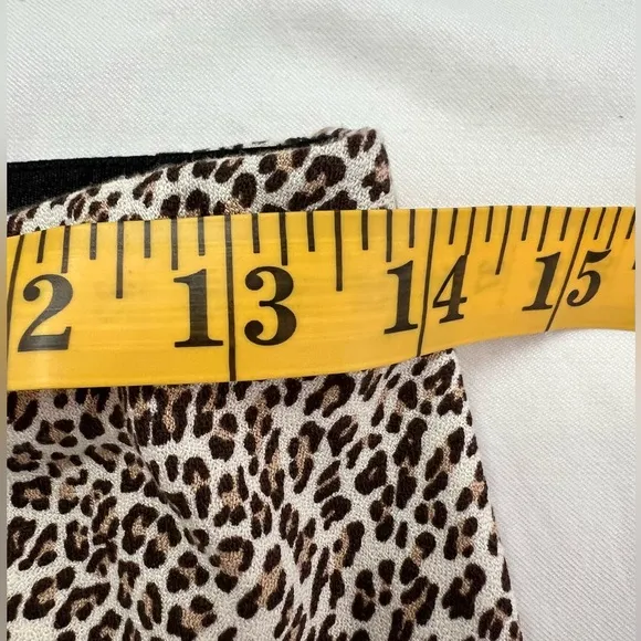 Jenni Kayne Leopard Black Brown Midi Pencil Slip Fairy Skirt Classic Timeless S