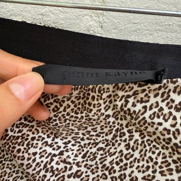 JENNI KAYNE Leopard Slip Skirt size xs