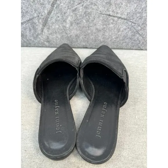 Jenni Kayne Mules Black Suede 37 Size 6.5
