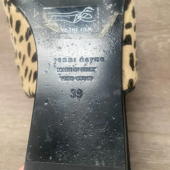 Jenni Kayne Pony Hair Mules Cheetah Print New Size 39/ US 8.5