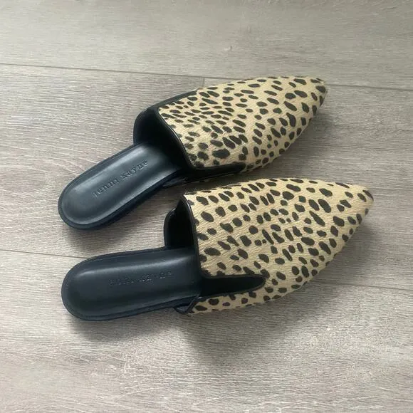 Jenni Kayne Pony Hair Mules Cheetah Print New Size 39/ US 8.5
