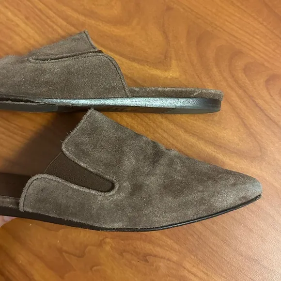 Jenni Kayne Suede Mule in Espresso Brown Leather Size 35 5 Classic Capsule Work