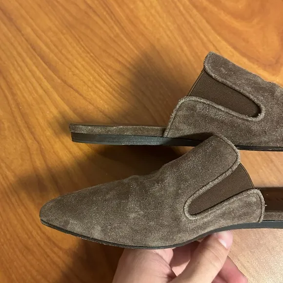 Jenni Kayne Suede Mule in Espresso Brown Leather Size 35 5 Classic Capsule Work