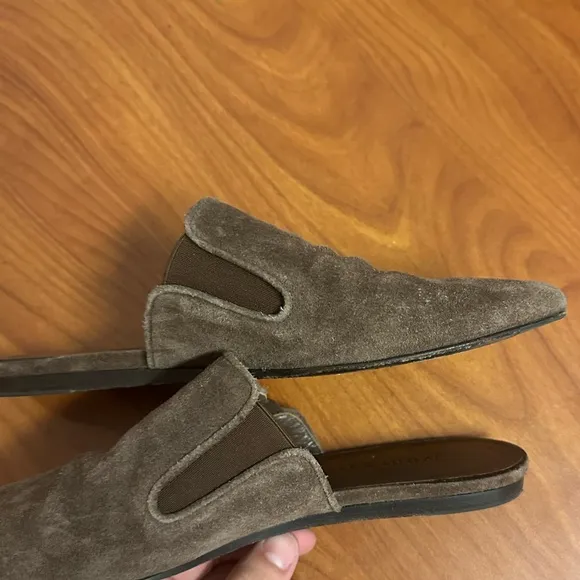 Jenni Kayne Suede Mule in Espresso Brown Leather Size 35 5 Classic Capsule Work