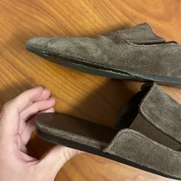 Jenni Kayne Suede Mule in Espresso Brown Leather Size 35 5 Classic Capsule Work