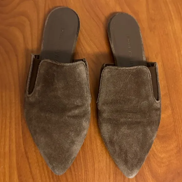 Jenni Kayne Suede Mule in Espresso Brown Leather Size 35 5 Classic Capsule Work