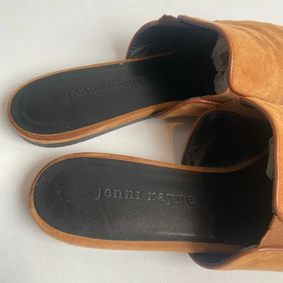 Jenni Kayne Suede Mule Slide in Saddle