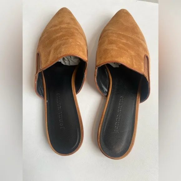 Jenni Kayne Suede Mule Slide in Saddle