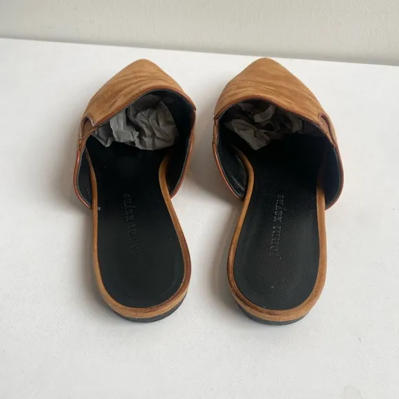 Jenni Kayne Suede Mule Slide in Saddle