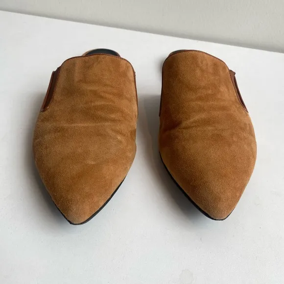 Jenni Kayne Suede Mule Slide in Saddle