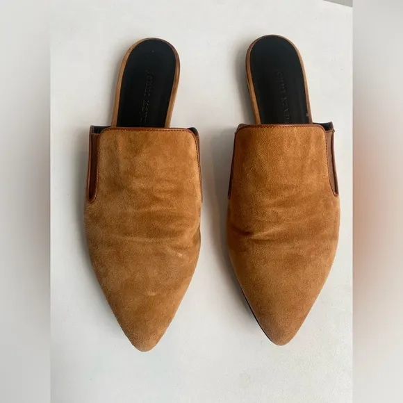 Jenni Kayne Suede Mule Slide in Saddle