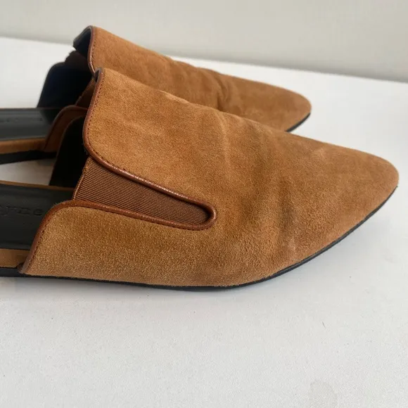 Jenni Kayne Suede Mule Slide in Saddle