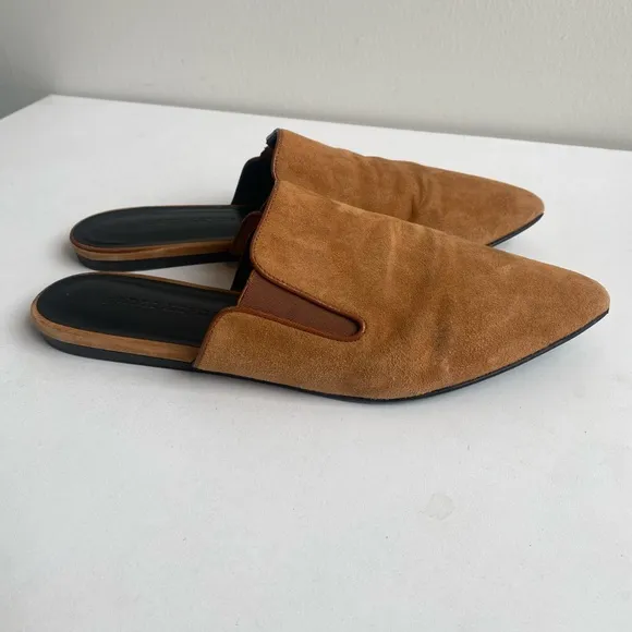 Jenni Kayne Suede Mule Slide in Saddle