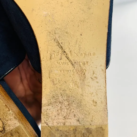 Jenni Kayne Suede Mules in Navy Blue