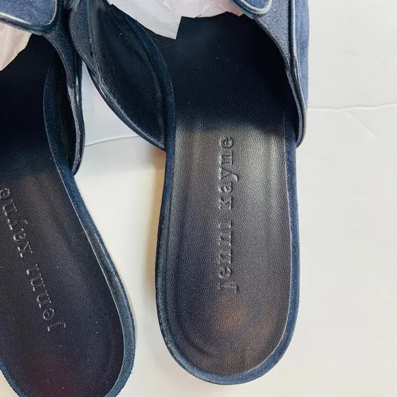 Jenni Kayne Suede Mules in Navy Blue