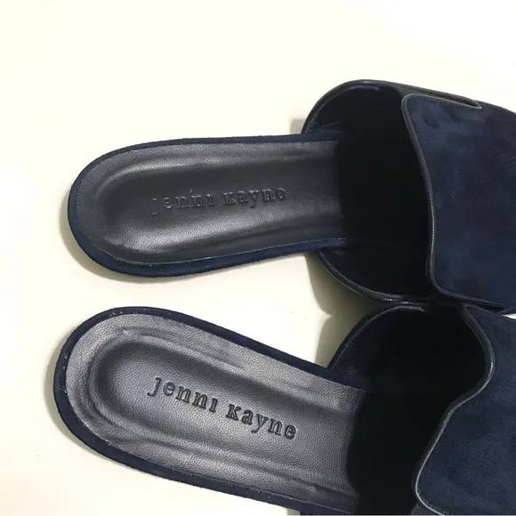 JENNI KAYNE Suede Mules in Navy Size EU 40 US 10