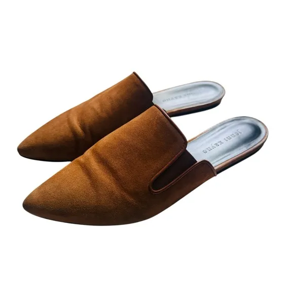 Jenni Kayne Suede Mules in Saddle