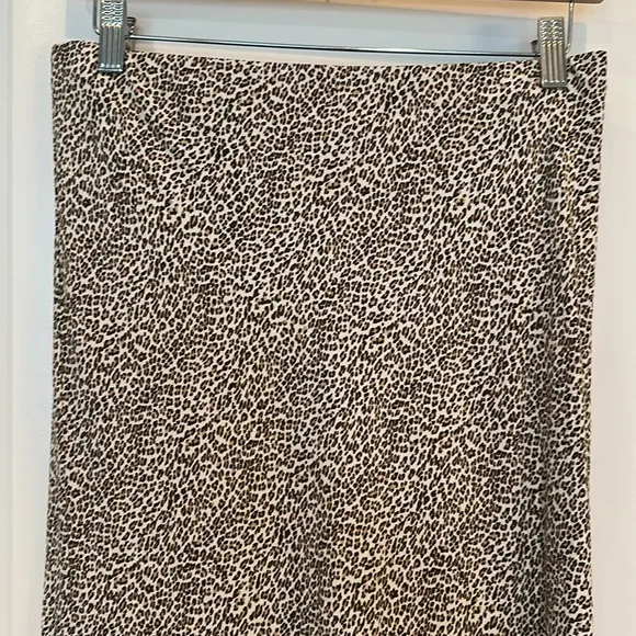 Jennie Kayne Leopard Print Slip Skirt
