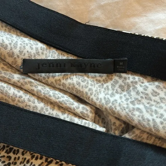 Jennie Kayne Leopard Print Slip Skirt