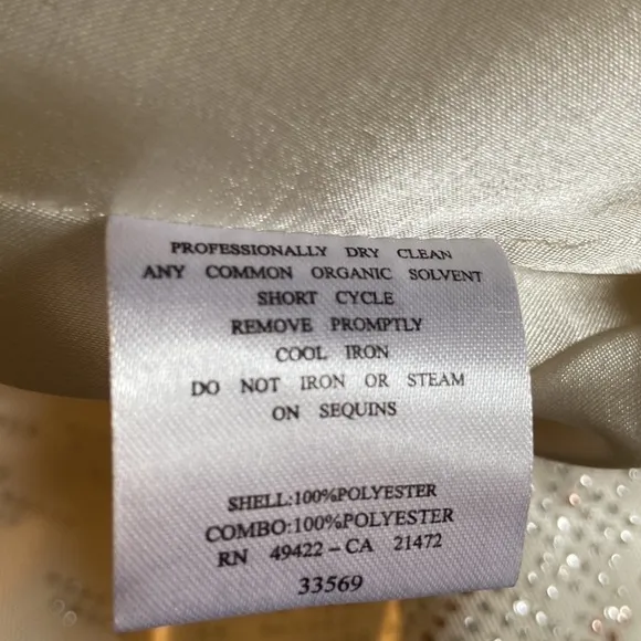 Jessica McClintock for Gunne Sax Strapless Mini Dress Cream and Pink Size 9