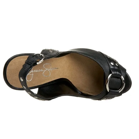 JESSICA SIMPSON BLACK LANDRA HEELS