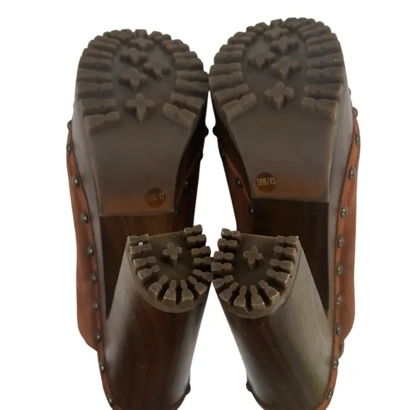 Jessica Simpson Brown Mules with Studded Detail
