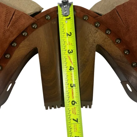 Jessica Simpson Brown Mules with Studded Detail
