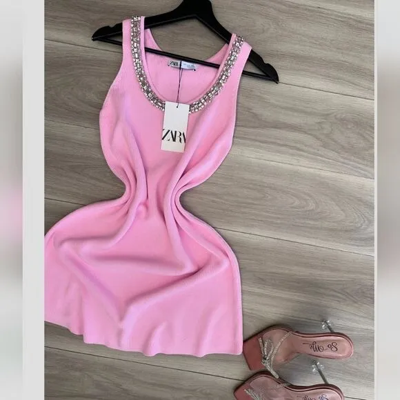 JEWEL PLAIN KNIT MINI DRESS
