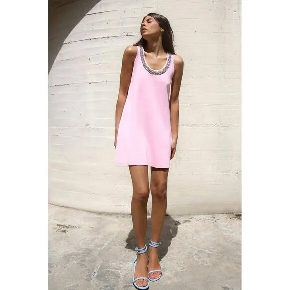 JEWEL PLAIN KNIT MINI DRESS
