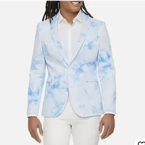 JF J.Ferrar Mens Tie Dye Stretch Slim Fit Sport Coat New With Tags ($140) 48R