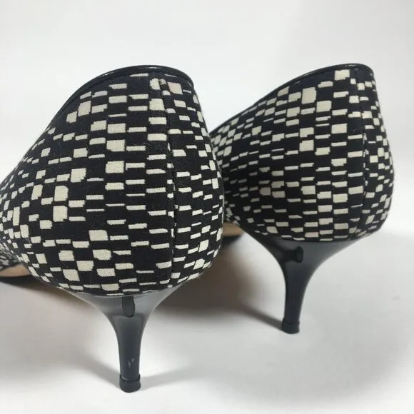 Jimmy Choo Aza Kitten Heels Geometric Print