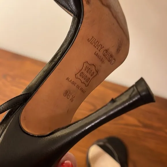 Jimmy Choo Black Slingback Heels