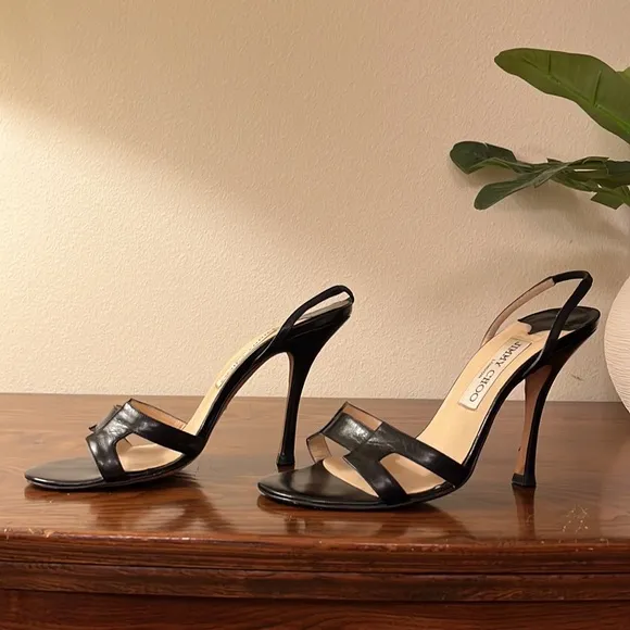 Jimmy Choo Black Slingback Heels