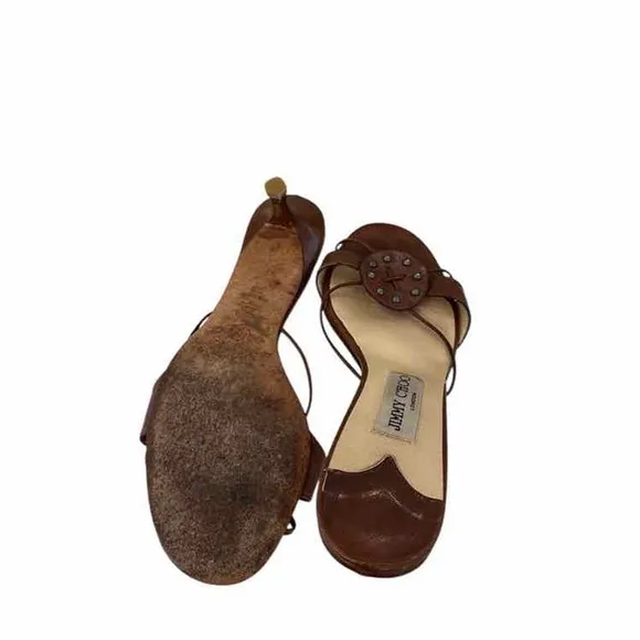 Jimmy Choo Brown Leather Women's Heels