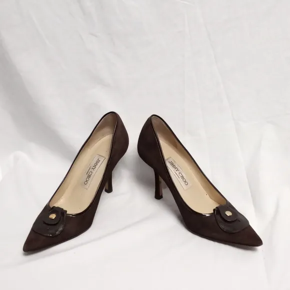 JIMMY CHOO Brown Suede Heels