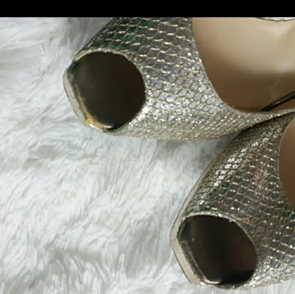 Jimmy Choo Clue Glitter slingback heel sz 39