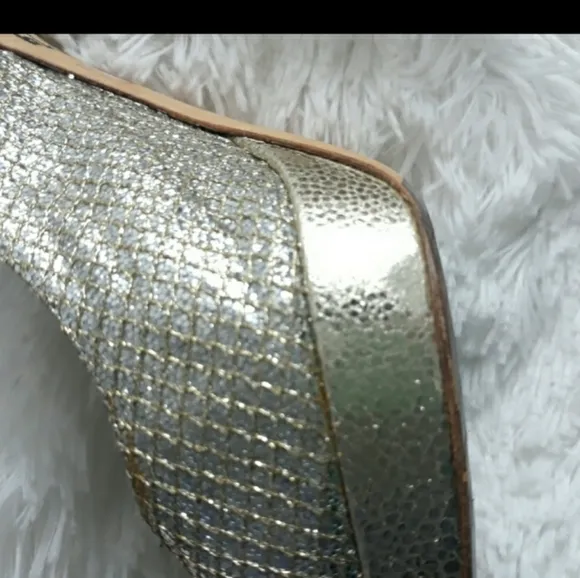Jimmy Choo Clue Glitter slingback heel sz 39