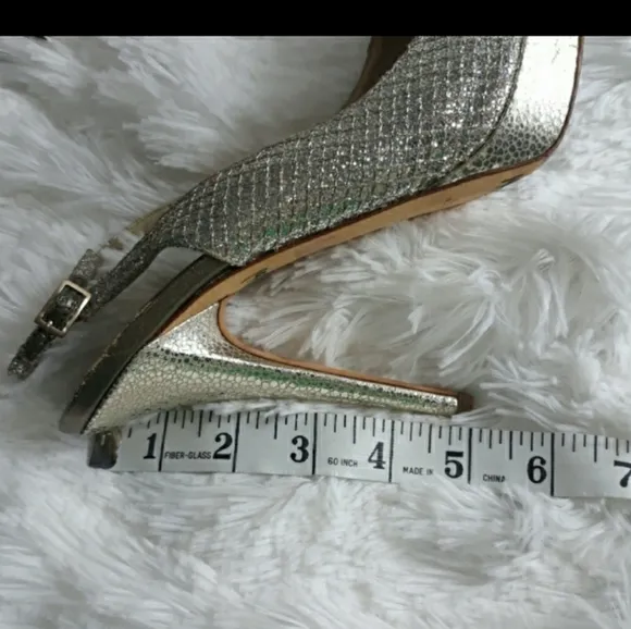 Jimmy Choo Clue Glitter slingback heel sz 39