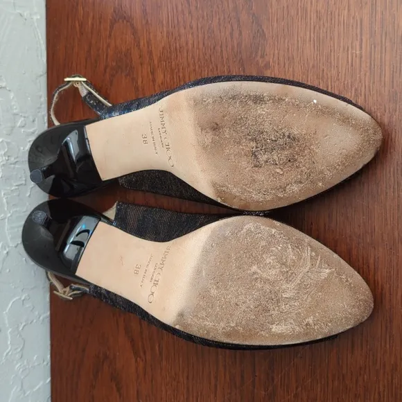 Jimmy Choo Nova 100 Copper Metallic Fabric Peep Toe Ankle Strap Heels Size 7.5