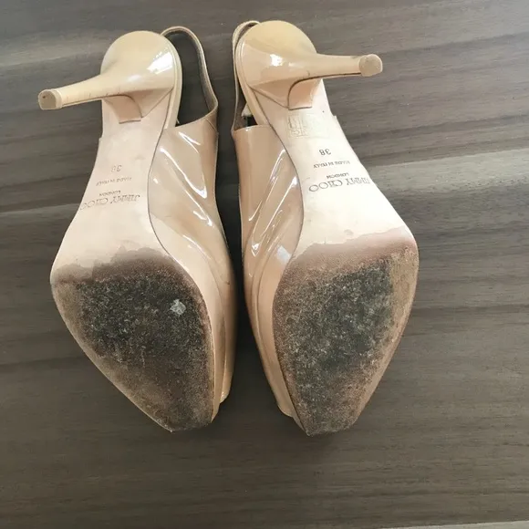 Jimmy Choo Peep Toe Slingback Heels