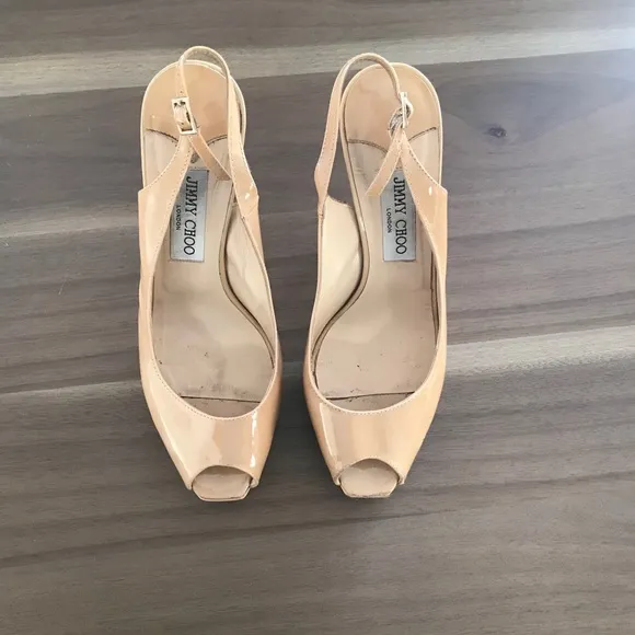 Jimmy Choo Peep Toe Slingback Heels