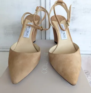 Jimmy Choo Tan Slingback Heels