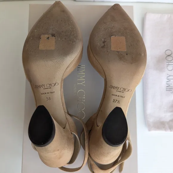 Jimmy Choo Tan Slingback Heels