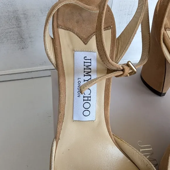 Jimmy Choo Tan Slingback Heels
