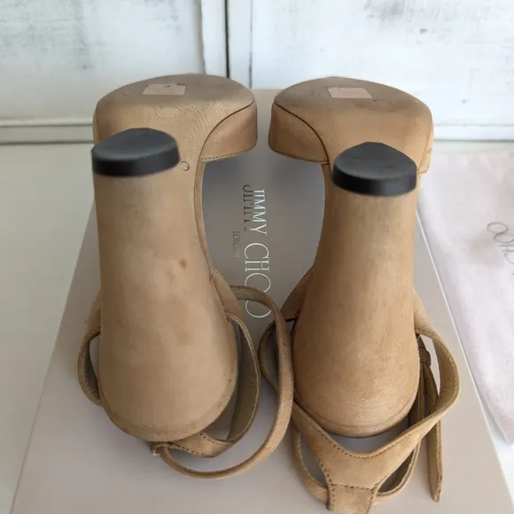 Jimmy Choo Tan Slingback Heels