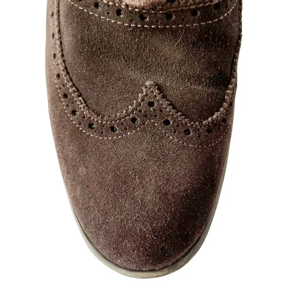 John Varvatos USA Brown Suede Wingtip Oxfords | 9